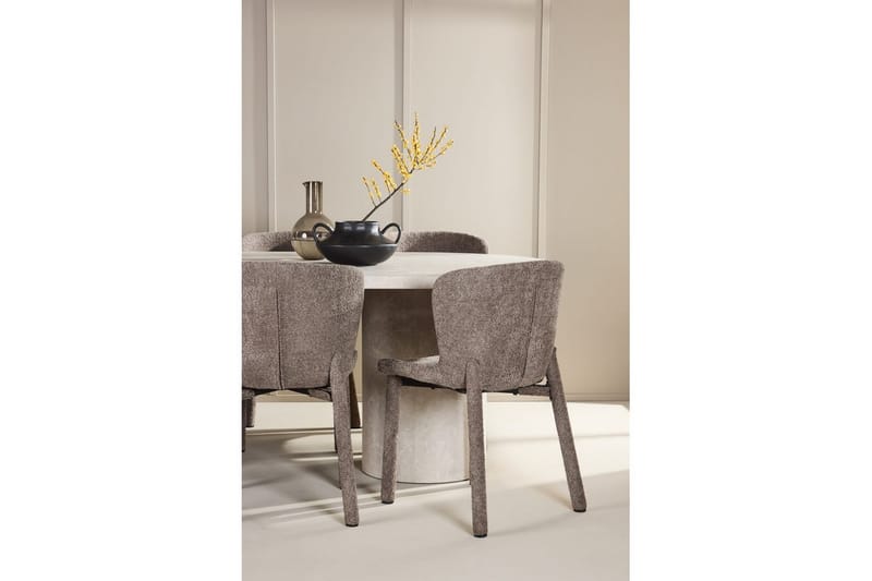 Matgrupp Narvik 100x200 cm Beige med 6st Astoria Stolar Brun - Brun - Möbler - Bord & matgrupp - Matgrupp