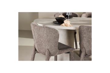 Matgrupp Narvik 100x200 cm Beige med 6st Astoria Stolar Brun - Brun - Möbler - Bord & matgrupp - Matgrupp