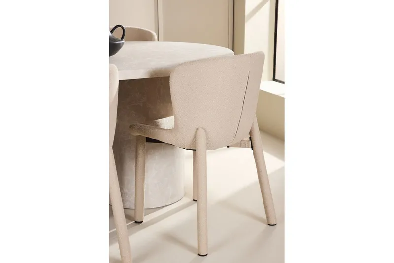 Matgrupp Narvik 100x200 cm Beige med 6st Astoria Stolar - Möbler - Bord & matgrupp - Matgrupp