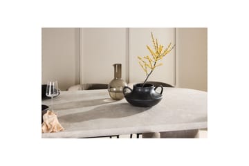 Matgrupp Narvik 100x200 cm Beige med 6st Edina Stolar Svart / Brun - Svart / Brun - Möbler - Bord & matgrupp - Matgrupp