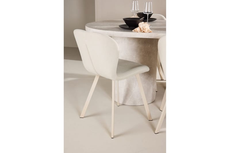 Matgrupp Narvik 100x200 cm Beige med 6st Lilja Stolar - Möbler - Bord & matgrupp - Matgrupp