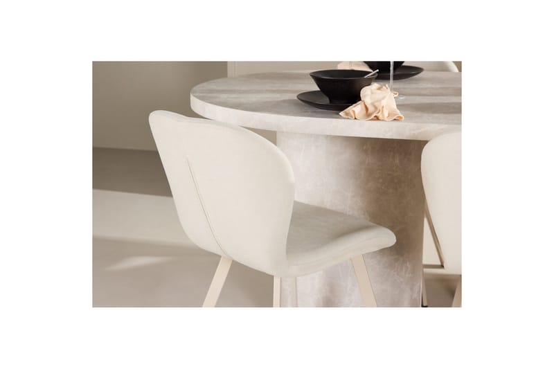Matgrupp Narvik 100x200 cm Beige med 6st Lilja Stolar - Möbler - Bord & matgrupp - Matgrupp