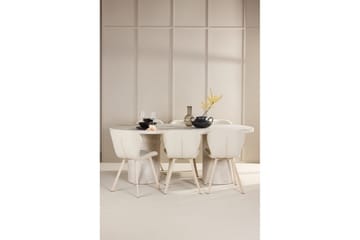 Matgrupp Narvik 100x200 cm Beige med 6st Lilja Stolar - Möbler - Bord & matgrupp - Matgrupp