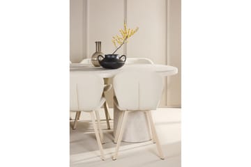 Matgrupp Narvik 100x200 cm Beige med 6st Lilja Stolar - Möbler - Bord & matgrupp - Matgrupp