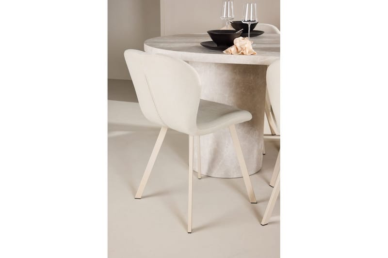 Matgrupp Narvik 100x200 cm Beige med 6st Lilja Stolar - Möbler - Bord & matgrupp - Matgrupp