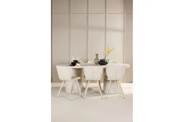 Matgrupp Narvik 100x200 cm Beige med 6st Lilja Stolar - Möbler - Bord & matgrupp - Matgrupp