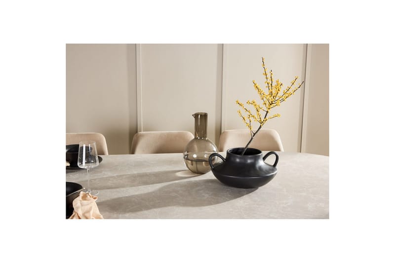 Matgrupp Narvik 100x200 cm Beige med 6st Night Stolar - Möbler - Bord & matgrupp - Matgrupp