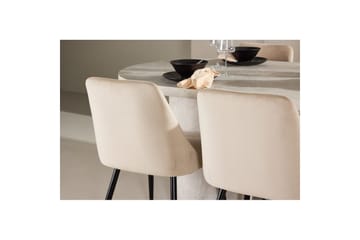 Matgrupp Narvik 100x200 cm Beige med 6st Night Stolar - Möbler - Bord & matgrupp - Matgrupp