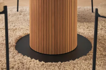 Noira Matbord 120 cm Massiv Valnöt Runt med 4st Gemmiano Mat - Brun - Möbler - Bord & matgrupp - Matgrupp