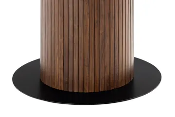 Noira Matbord 120 cm Massiv Valnöt Runt med 4st Gemmiano Mat - Brun - Möbler - Bord & matgrupp - Matgrupp