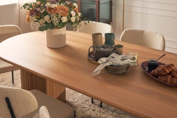 Noira Matbord 220 cm Ek med 6st Gemmiano Matstol - Natur - Möbler - Bord & matgrupp - Matgrupp