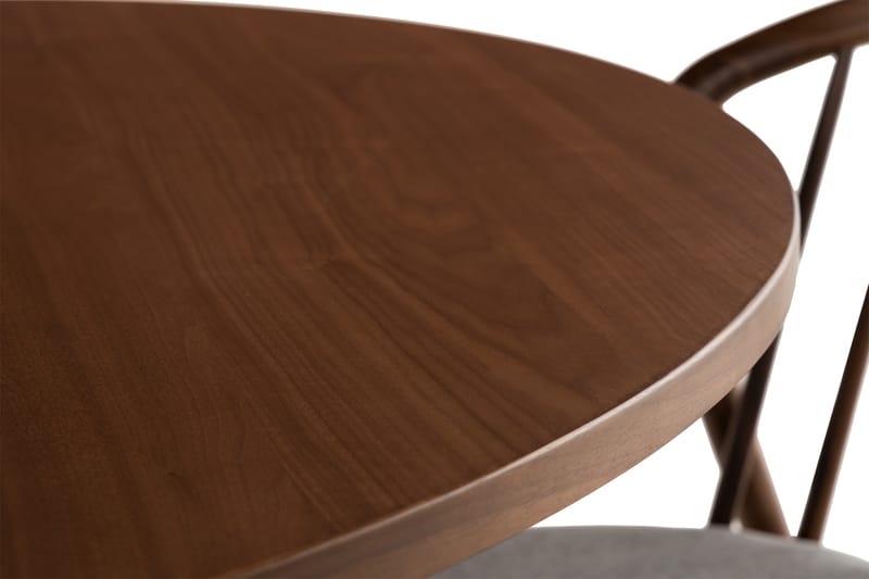 Noira Matgrupp 120 cm Rund inkl 4 Noira Stolar - Valnöt - Möbler - Bord & matgrupp - Matgrupp