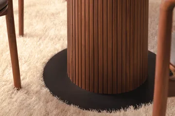 Noira Matgrupp 120 cm Runt Matbord med 4 Noira Stolar - Valnöt - Möbler - Bord & matgrupp - Matgrupp