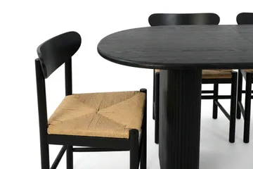 Noira Matgrupp förlängningsbart 220-320 cm Svart med 6 Malte Matstolar - Möbler - Bord & matgrupp - Matgrupp