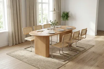 Noira Matgrupp rektangulärt 180 cm Ek med 6 Build Matstolar - Ek - Möbler - Bord & matgrupp - Matgrupp