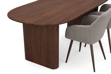 Noira Matgrupp rektangulärt 180 cm Valnöt med 6 Filippa Matstolar - Valnöt - Möbler - Bord & matgrupp - Matgrupp