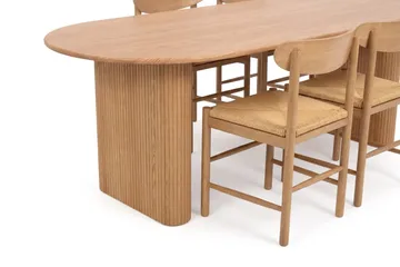 Noira Matgrupp rektangulärt 220 cm Ek med 6 Malte Matstolar - Möbler - Bord & matgrupp - Matgrupp