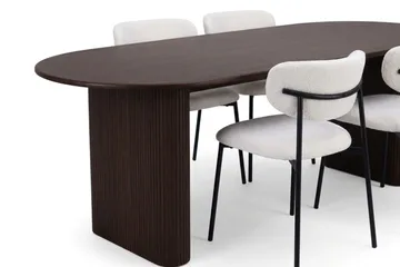 Noira Matgrupp rektangulärt 220 cm Rökt Ek med 6 Lucy Matstolar - Rökt ek - Möbler - Bord & matgrupp - Matgrupp