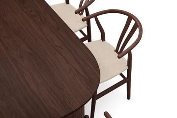Noira Matgrupp rektangulärt 220 cm Valnöt med 6 Dastoori Matstolar - Valnöt - Möbler - Bord & matgrupp - Matgrupp