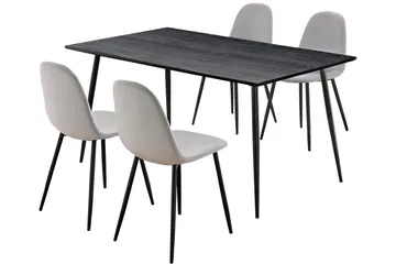 Oktoos Matgrupp 160 cm - Grå/Svart - Möbler - Bord & matgrupp - Matgrupp