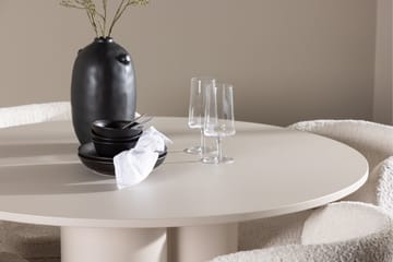 Matgrupp Olivia 110 cm Rund med 4 Agnes stolar - Beige/Vit - Möbler - Bord & matgrupp - Matgrupp