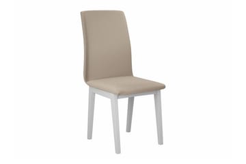 Patrickswell Rektangulär Utdragbar Matgrupp 140–180 cm – Matbord med Ekutseende och 6 Klädda Matstolar med Raka Ben - Vit|Beige|Brun - Möbler - Bord & matgrupp - Matgrupp