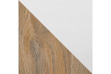 Patrickswell Rund Matgrupp 100 cm – Matbord med Ekutseende och 4 Matstolar med Klädd Rygg i Trä - Vit|Beige - Möbler - Bord & matgrupp - Matgrupp