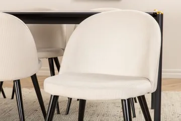 Pelle matbord med 6st Velvet matstol - Möbler - Bord & matgrupp - Matgrupp