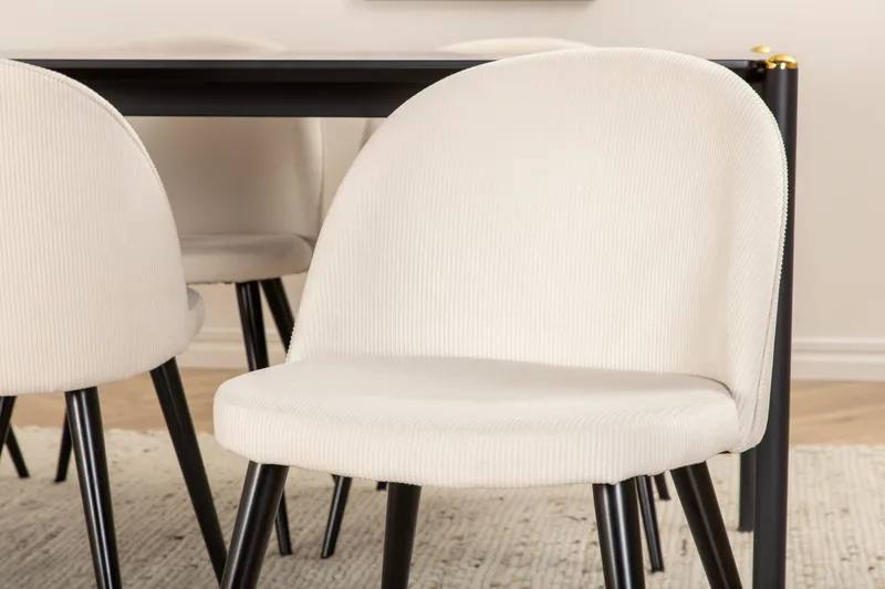 Pelle matbord med 6st Velvet matstol - Möbler - Bord & matgrupp - Matgrupp