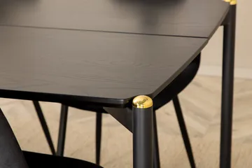 Pelle Matgrupp 190 cm inkl 6 Pontus Stolar - Svart - Möbler - Bord & matgrupp - Matgrupp