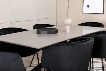 Penny Matgrupp 190 cm inkl 6 Berita Stolar - Grå/Svart - Möbler - Bord & matgrupp - Matgrupp