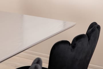 Penny Matgrupp 190 cm inkl 6 Limhamn Sammetsstolar - Grå/Svart - Möbler - Bord & matgrupp - Matgrupp