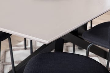 Penny Matgrupp 190 cm inkl 6 Moncoll Stolar - Grå/Svart - Möbler - Bord & matgrupp - Matgrupp