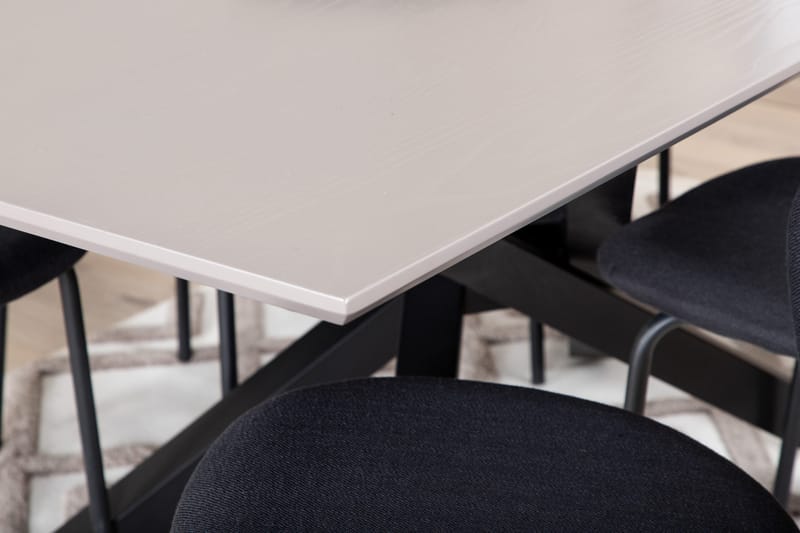 Penny Matgrupp 190 cm inkl 6 Moncoll Stolar - Grå/Svart - Möbler - Bord & matgrupp - Matgrupp