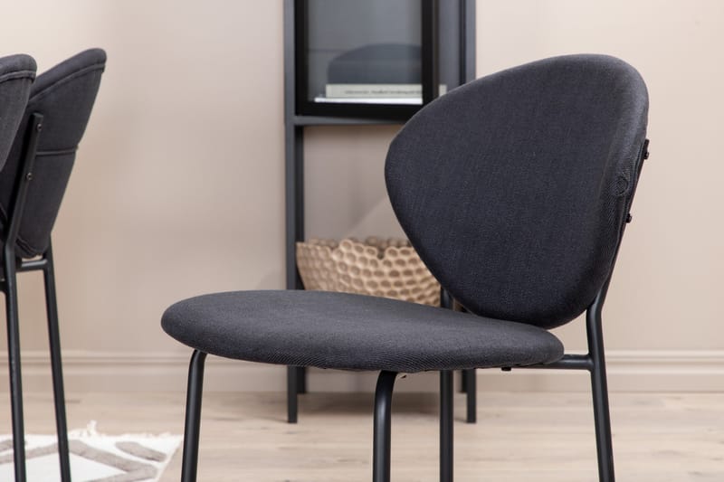 Penny Matgrupp 190 cm inkl 6 Moncoll Stolar - Grå/Svart - Möbler - Bord & matgrupp - Matgrupp