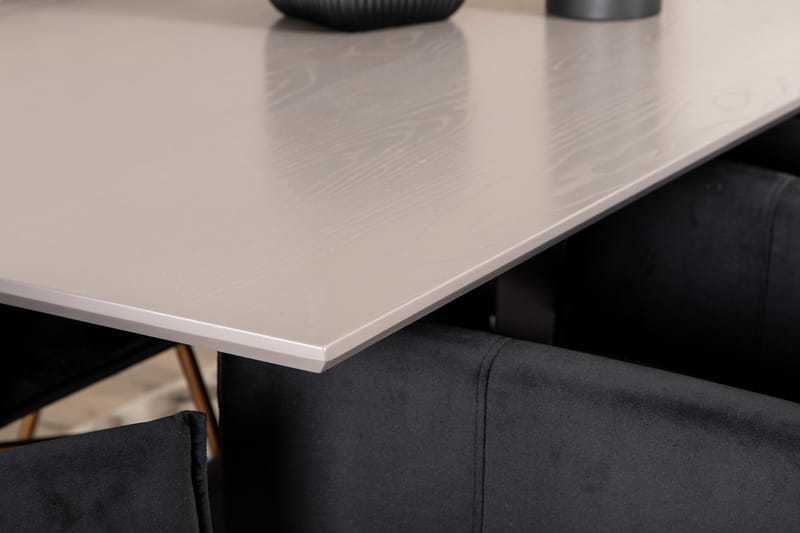 Penny Matgrupp 190 cm inkl 6 Pipi Stolar - Grå/Svart/Koppar - Möbler - Bord & matgrupp - Matgrupp