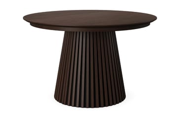 Peyra Förlängningsbart runt 120-220 cm Rökt Ek med 4 Lucy Matstolar - Rökt Ek/Greige - Möbler - Bord & matgrupp - Matgrupp