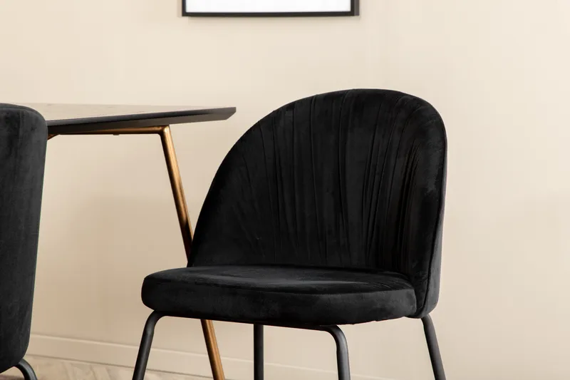 Pipi Matgrupp 190 cm inkl 6 Foyos Stolar - Svart/Koppar - Möbler - Bord & matgrupp - Matgrupp