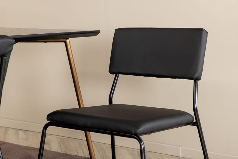 Pipi Matgrupp 190 cm inkl 6 Kenth Stolar - Svart/Koppar - Möbler - Bord & matgrupp - Matgrupp