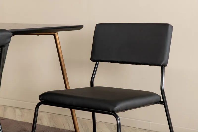 Pipi Matgrupp 190 cm inkl 6 Kenth Stolar - Svart/Koppar - Möbler - Bord & matgrupp - Matgrupp