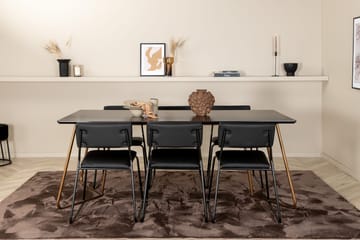 Pipi Matgrupp 190 cm inkl 6 Kenth Stolar - Svart/Koppar - Möbler - Bord & matgrupp - Matgrupp