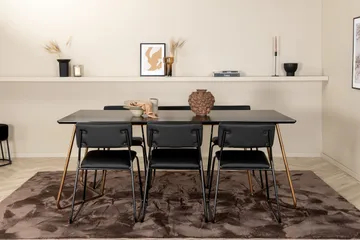 Pipi Matgrupp 190 cm inkl 6 Kenth Stolar - Svart/Koppar - Möbler - Bord & matgrupp - Matgrupp