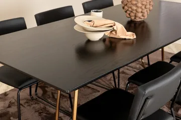 Pipi Matgrupp 190 cm inkl 6 Kenth Stolar - Svart/Koppar - Möbler - Bord & matgrupp - Matgrupp