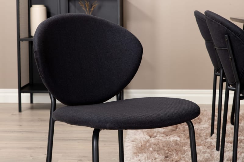 Pipi Matgrupp 190 cm inkl 6 Moncoll Stolar - Svart - Möbler - Bord & matgrupp - Matgrupp