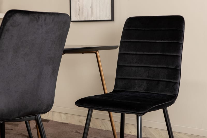 Pipi Matgrupp 190 cm inkl 6 Robin Sammetsstolar - Svart/Koppar - Möbler - Bord & matgrupp - Matgrupp