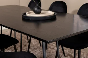 Pipi Matgrupp 190 cm inkl 6 Pontus Stolar - Svart - Möbler - Bord & matgrupp - Matgrupp