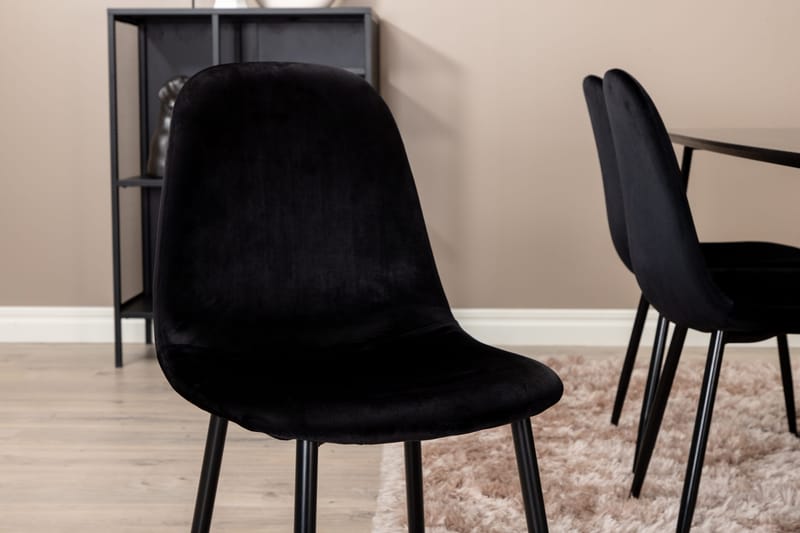 Pipi Matgrupp 190 cm inkl 6 Pontus Stolar - Svart - Möbler - Bord & matgrupp - Matgrupp