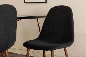 Pipi Matgrupp 190 cm inkl 6 Pontus Stolar - Svart/Koppar/Brun - Möbler - Bord & matgrupp - Matgrupp