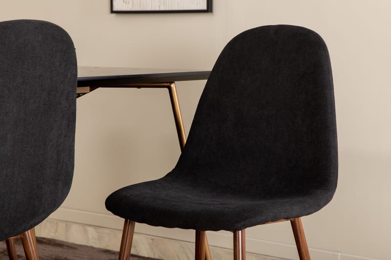 Pipi Matgrupp 190 cm inkl 6 Pontus Stolar - Svart/Koppar/Brun - Möbler - Bord & matgrupp - Matgrupp