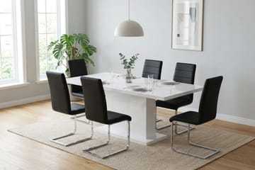 Matgrupp Ratliff 180 cm Förlängningsbar med 4 Cibus stolar - Möbler - Bord & matgrupp - Matgrupp